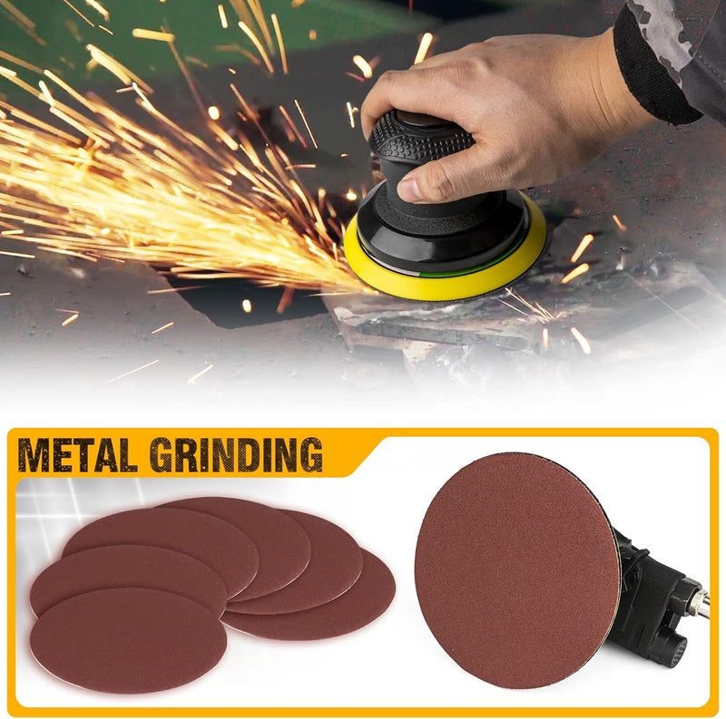 Autolock 6 Inches Air Random Orbital Sander, Pneumatic Palm Car Sanders For Wood Polisher Metal, Auto Body Work, Da Sanders, Dual-action Sander - Image 4